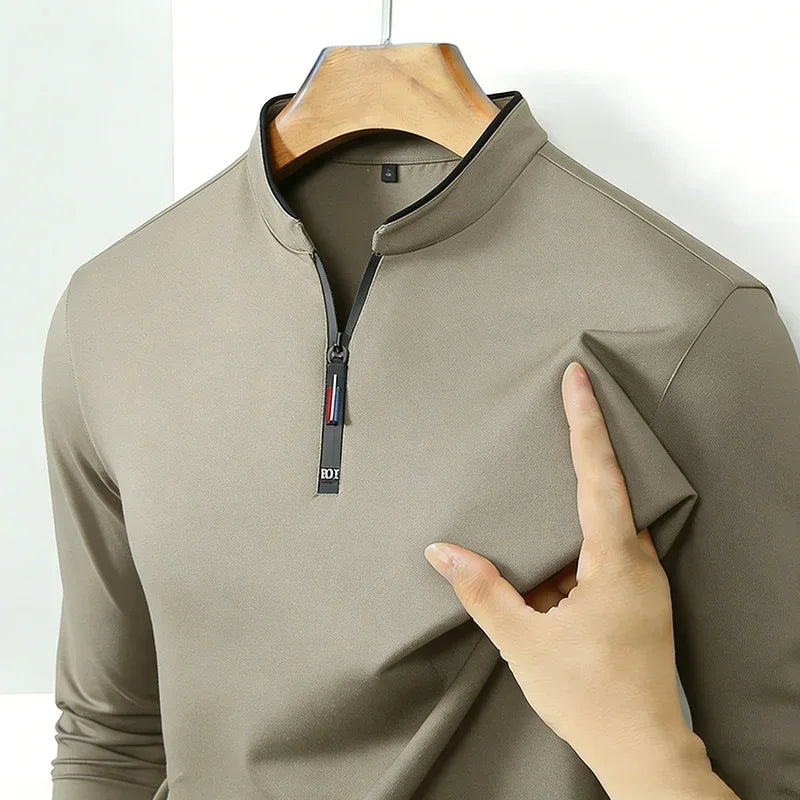 Halston Quarter-Zip Long Sleeve